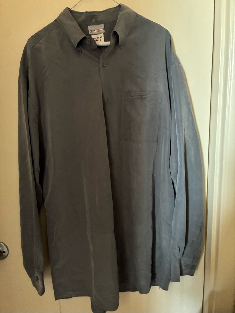 Reebok Men's Button Down Shirt Gray